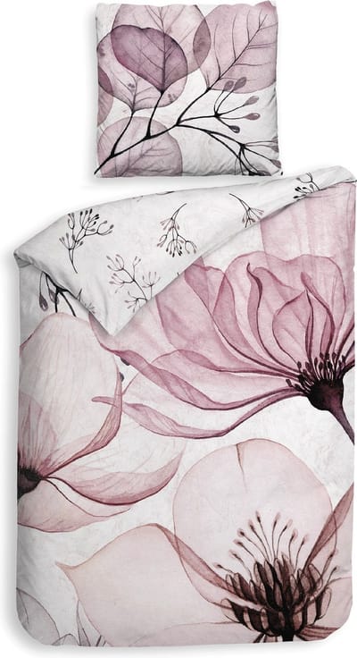 Heckettlane Esta Dekbedovertrek - Eenpersoons - Bamboe - 140x200-220cm - Roze