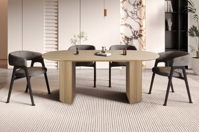 Ovale Eettafel Lagos - 200x100x76cm - Eikdecor