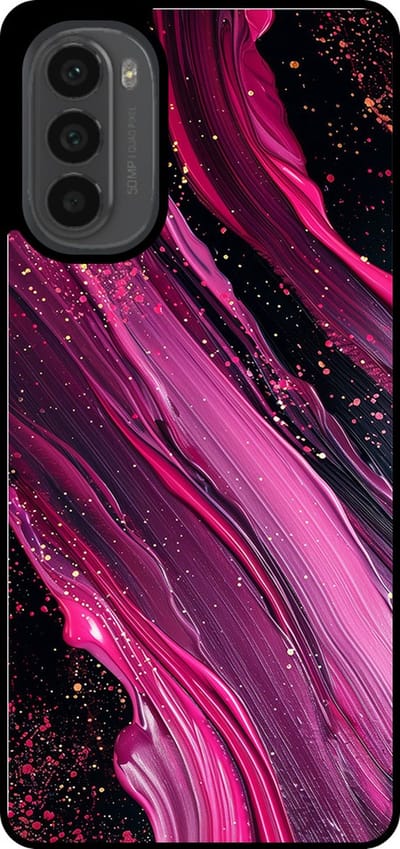 Smartphonica Telefoonhoesje Geschikt voor Motorola Moto G52 / G82 met marmer opdruk - TPU backcover case marble design - Paars Roze geschikt voor Motorola Moto G52;Motorola Moto G82
