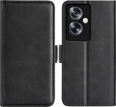 MobyDefend Hoesje - Geschikt voor Oppo A79 / OnePlus Nord N30 SE - Luxe Wallet Book Case (Sluiting Zijkant) - Zwart