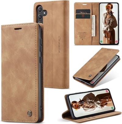 Hoesje - Geschikt voor Samsung Galaxy A55 Hoesje - CaseMe Book Case - Bruin
