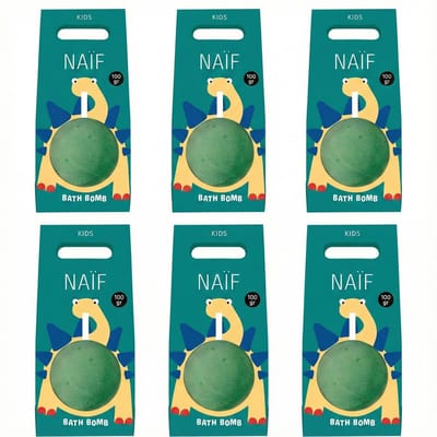 Naif - Bruisballen - Multipack - Kids 3+ - Bruisend Badplezier - Fris & Fruitig - Dermatologisch Getest - 6x100gr