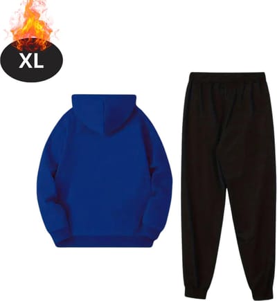 Nivard Joggingpak - Huispak - Volwassenen - Trainingspak - Comfortabel - Joggingsbroek - Tracksuit - Heren - Paris - Blauw - XL