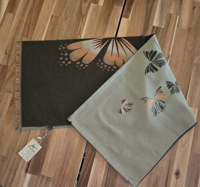 Heerlijk warme sjaal GROEN herfst - winter - wol en viscose - warme scarf 1st