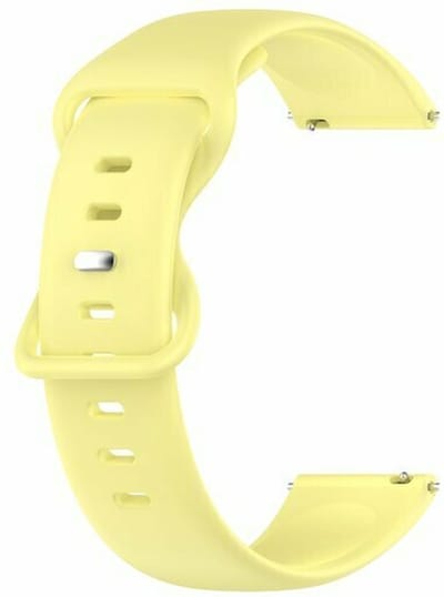 By Qubix - 20mm - Solid color sportband - Geel - Geschikt voor Huawei watch GT 2 (42mm) - Huawei watch GT 3 (42mm) - Huawei watch GT 3 Pro (43mm)