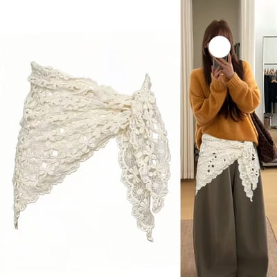 Dames Kant Heuptas - Retro Bloemenkant Riem - Decoratieve Schort Riem - Modieus Veelzijdig