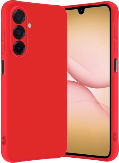 Hoes - Geschikt voor Samsung Galaxy A17 - Sterk & Shockproof - Hoesje Cover - Siliconen Case - Rood