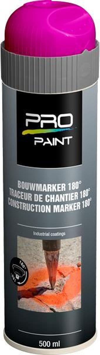 Pro-Paint Markeerspray Fluor Rose 500ml 180º