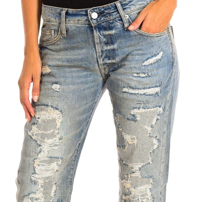 Straight Jeans Le Temps des Cerises JH711FOSWT391-BLUE