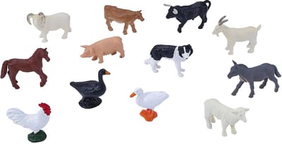 Mojo Farmland Mini Boerderijdieren Speelset, 12dlg. - 380053