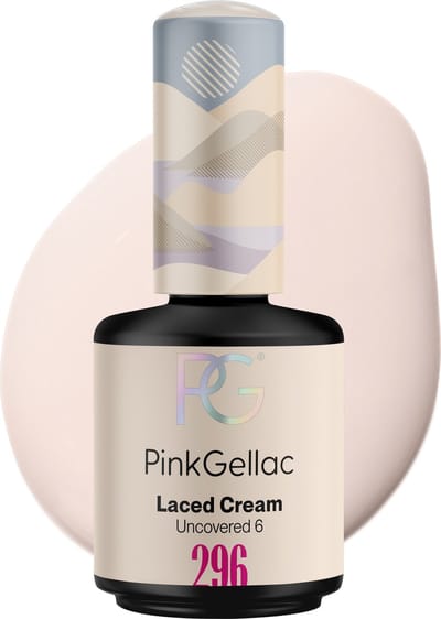 Pink Gellac Gellak - 296 Laced Cream 15ml - Witte Gel Nagellak - Gellac - Gel Nagels Producten