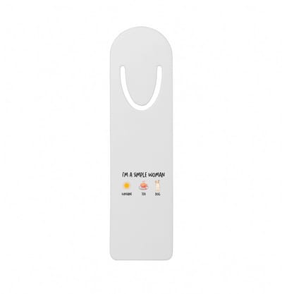 Hacebo® - I'm a simple woman sunshine, tea, dog metalen boekenlegger - Quotes - vrouwen die simpel zijn - quotes - verjaardagscadeau - verjaardag - cadeau - kado - geschenk - gift Bladwijzer boekenleggers - 12.7 cm x 3.2cm