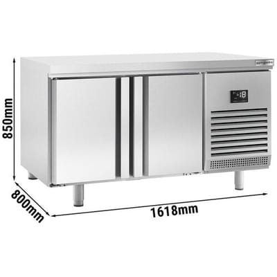 GGM Gastro Bäckereitiefkühltisch Premium PLUS - 1618x800mm - mit 2 Türen Zilver