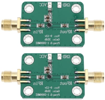 2 Stuks RF Broadband Versterker 9V-12V 30dB Lage Ruis LNA Module voor FM Radio en Afstandsbediening 0.1-2000MHz