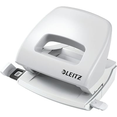 Leitz NeXXt Mini Perforator - Perforeert Tot 16 Vel - Voor Mappen En Ringbanden - Ideaal Voor Thuiskantoor/Thuiswerkplek - Wit