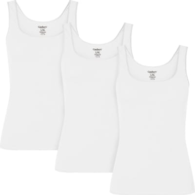 3-Pack Bamboe Onderhemd Topje - Hemd met brede schouderbandjes - Wit - Maat L/XL