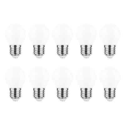 Modee E27 LED Lamp 7W - 680lm - 4000K - Neutraal Wit - LED Filament Melkglas Globe Mini P45 - Vervangt 50W Halogeen Gloeilamp - 10 stuks