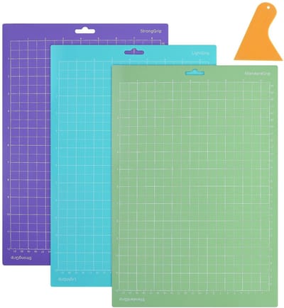 Dailygoods- Snijmat 3 Stuks - Vervangende Lichtgrip Snijmat - 35,4 x 25,1 cm - PVC - Flexibel en Duurzaam - Geschikt voor Cricut Joy - Snijmatten