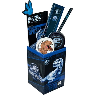 Undercover - Jurrasic World Pennenbak met Inhoud 7-Delig - Kunststof - Multicolor