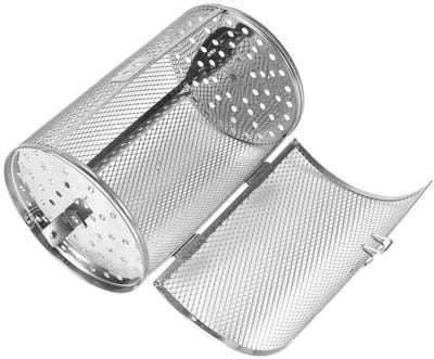 Dailygoods- Airfryer Mand - Roterende Mand - Roestvrij Staal - 360 Graden Rotatie - Gebruiksvriendelijk - Voor Gedroogd Fruit - Frituurmand