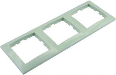 BERKER S1 afdekraam 3-voudig, inbouw | CREME