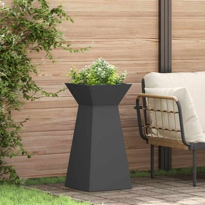 vidaXL - Pilarenbak - 2 - st - Zwart - 35 - x - 35 - x - 73 - cm - Koudgewalst - staal