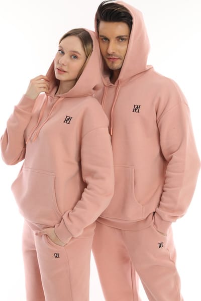 Purple Daisy Oversized Hoodie Dames - Katoen - Fleece Binnenzijde- SALE- Maat S - ROZE