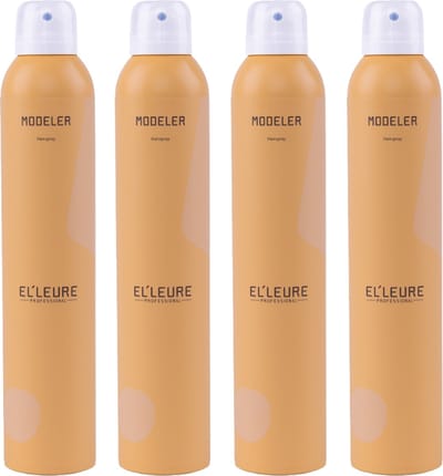 4x Elleure Modeler Haarlak 300ml Voordeelverpakking