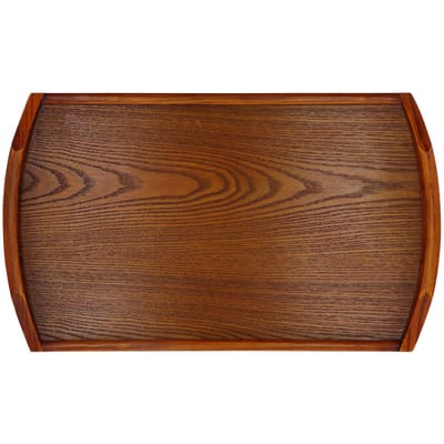 45x27x4.5cm Rechthoekig Houten Dienblad Draagbaar Thee Dessert Fruit Dienblad met Handvat voor Thuis Hotel