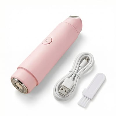 ECTEATOY® 2-in-1 elektrische scheerapparaten voor vrouwen - IPX6 - Ontharing voor gezicht oksels schaamhaar en benen - Oplaadbare 2-in-1 Elektrische Bikinitrimmer Voor Vrouwen - Epilator - Scheerapparaat Vrouw - damestrimmer - Roze - 1 stuk