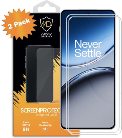 2-Pack MobyDefend Screenprotectors - Geschikt voor OnePlus Nord 4 - Case-Friendly Screensaver - Gehard Glas
