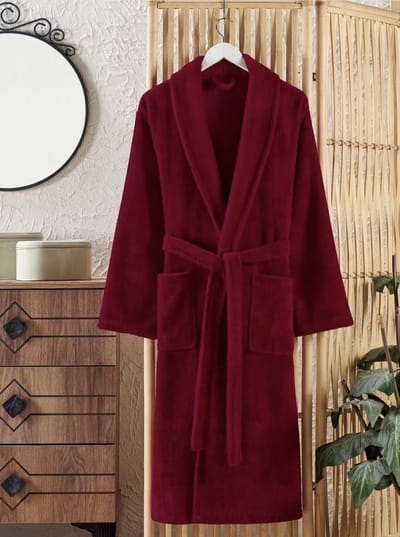 Lubna Home Triga Badjas S-M Zachte Katoen Triga Badjas S-M ROOD