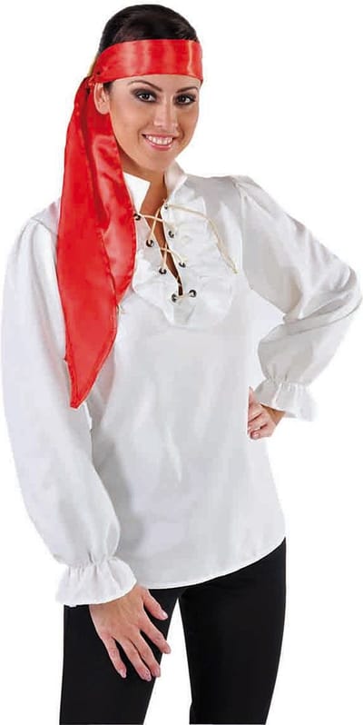 Piratenblouse Dames Creme - Maat S