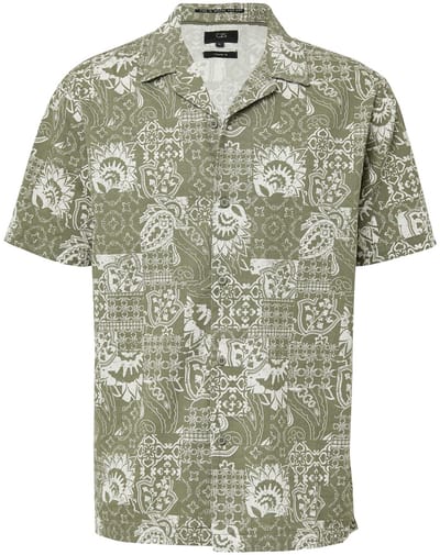Q/S designed by - Heren hemd - Maat S - Mannen - Khaki - katoen