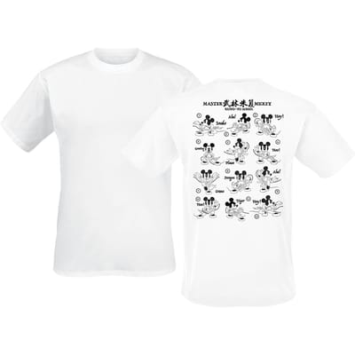 Mickey & Minnie Mouse - Disney T-shirt - Master Kung Fu Scroll - M tot 3XL - voor Mannen - wit