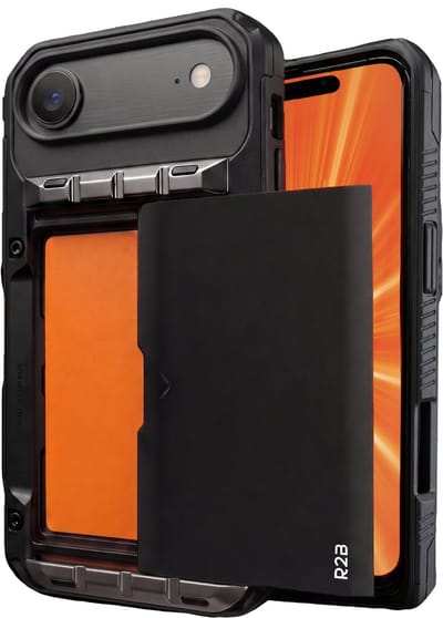 R2B Hoesje met Pasjeshouder geschikt voor iPhone 17 Air - 4 Pasjes - Screenprotector - Telefoonhoesjes - Gsm Hoesje - Phone Case - Model Zeist
