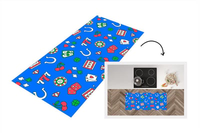 Keukenloper - Loper keuken - Patronen - Casino - Gokkast - Poker - 120x50 cm - Keukenloper vinyl