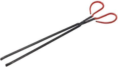barbecuetang-Houtgrijper/houtskoolverzamelaar van koolstofstaal, 52 cm (zwart)