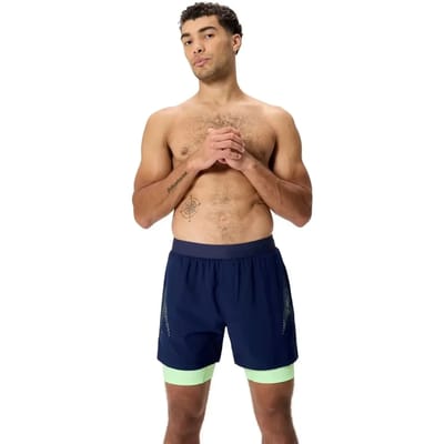Speedo zwemshort heren navy groen 16 inch met ingebouwde jammer.