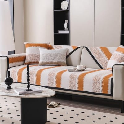 1 Stuk Scandinavische Chenille Bankovertrek Universele Antislip Bankhanddoek Geometrische Bank Beschermhoes Woonkamer Bank Kussen Mat 70x70cm 1pc A