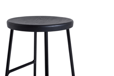 HAY - Cornet barkruk - Eiken zwart - soft black - laag - bruin