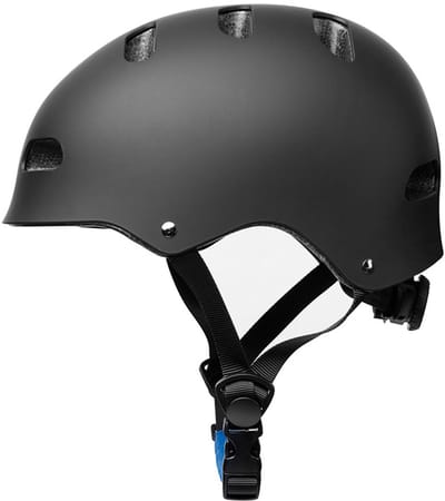 Helm - Kinderhelm - step voor Kinderhelm - Fietshelm - FKind Bescherming - ietshelm - Verstelbare helm - Helm voor fietsen, skateboarden, steppen, rolschaatsen - Aanbevolen hoofdomtrek: 51-57 cm - Zwart - Maat M