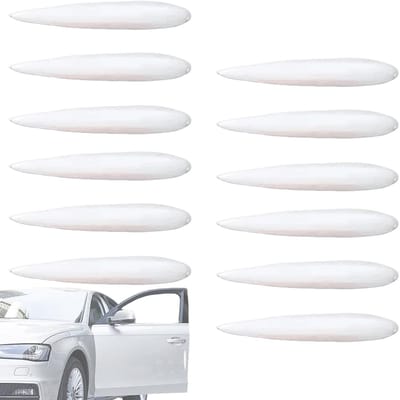 Autodeurrand Beschermers - Stootrand Beschermers - Voertuig Beschermen - Alles-in-één set - 12 Stuks - Wit