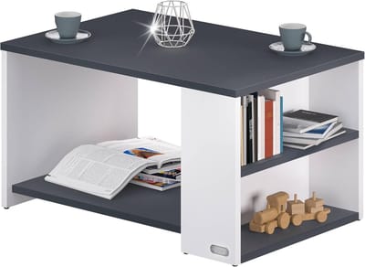 Moderne Salontafel met Opbergruimte 90x60cm - Krasbestendig Hout en Stijlvol Ontwerp
