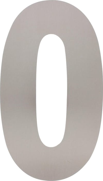 Intersteel Huisnummer 0 XXL hoogte 50 cm rvs geborsteld