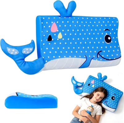 Ergonomisch traagschuim kussen voor kinderen, ademend en huidvriendelijk, 45 x 27 x 6 cm, ideaal voor een goede nachtrust en comfort tijdens het slapen