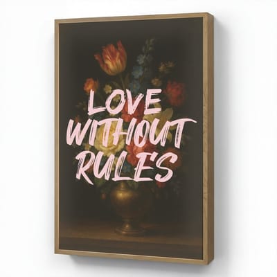 Wandlamp 60x90 cm - Oplaadbaar - Liefde - Modern - Bloemen - Wandlampen binnen woonkamer - Slaapkamer lamp - Decoratieve nachtlamp - Vloerlamp draadloos