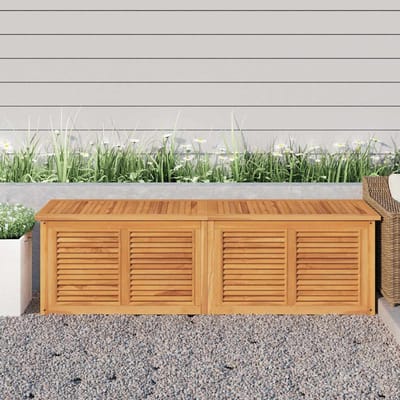 vidaXL - Tuinbox - met - zak - 175x50x55 - cm - massief - teakhout