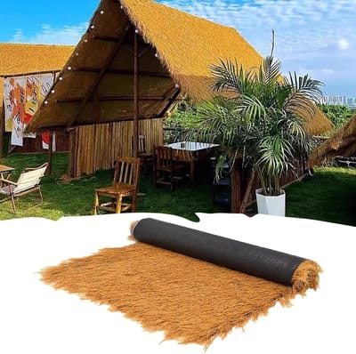 Kunstmatige rieten dakrol - Synthetisch riet - Decoratieve bedekking - Extreem weerbestendig - 0.5m x 3m - Natuurlijk