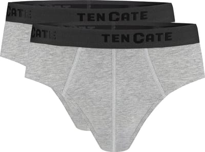 Ten Cate Basics slip grey melange 2-pack voor Heren | Maat S